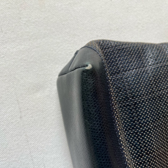 Fendi Purse Clutch Navy Blue Leather 10 inch - Picture 3 of 7